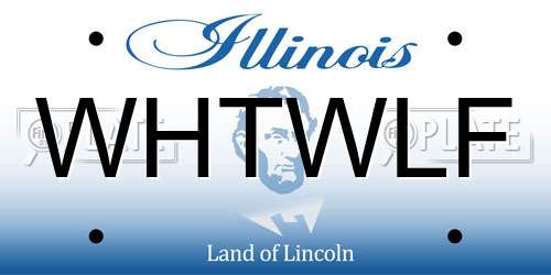 WHTWLF Illinois License Plate