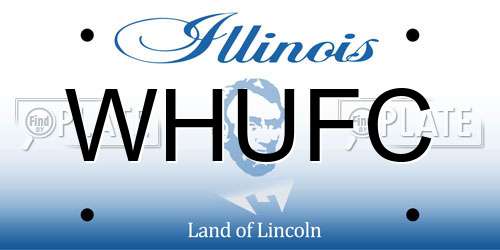 WHUFC Illinois License Plate