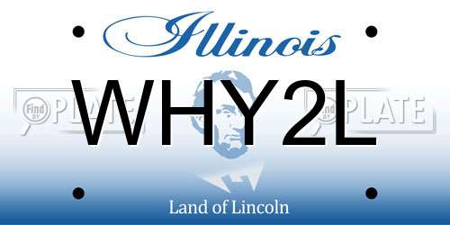 WHY2L Illinois License Plate