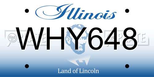 WHY648 Illinois License Plate