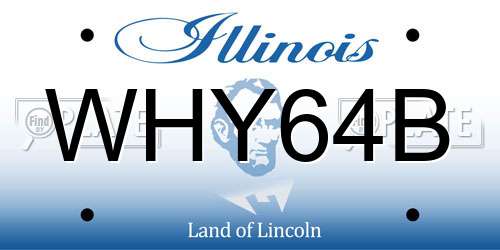WHY64B Illinois License Plate