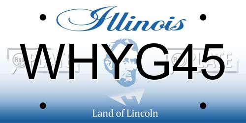 WHYG45 Illinois License Plate