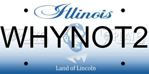 WHYNOT2 Illinois License Plate