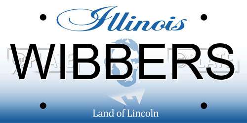 WIBBERS Illinois License Plate