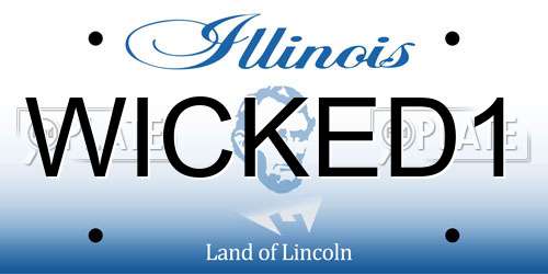 WICKED1 Illinois License Plate
