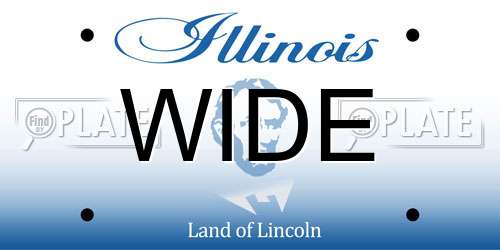 WIDE Illinois License Plate
