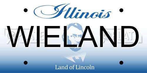 WIELAND Illinois License Plate