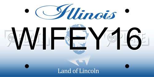 WIFEY16 Illinois License Plate