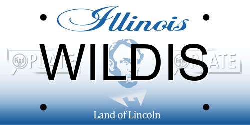 WILDIS Illinois License Plate