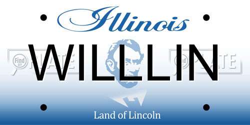 WILLLIN Illinois License Plate