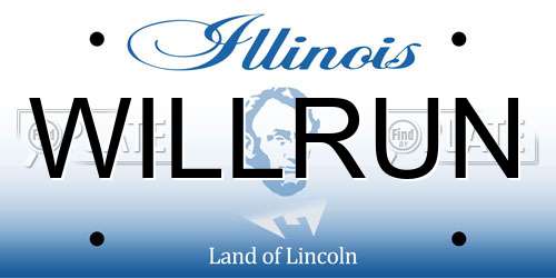 WILLRUN Illinois License Plate