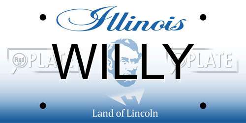 WILLY Illinois License Plate