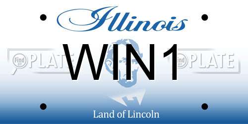WIN1 Illinois License Plate