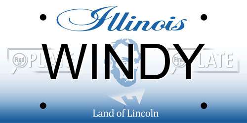 WINDY Illinois License Plate