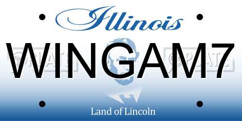 WINGAM7 Illinois License Plate