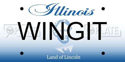 WINGIT Illinois License Plate