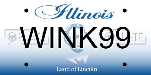 WINK99 Illinois License Plate