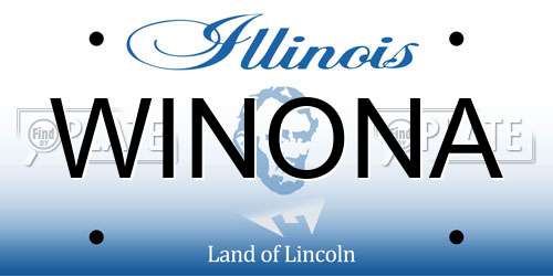 WINONA Illinois License Plate