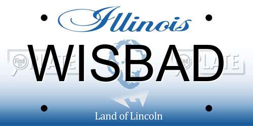WISBAD Illinois License Plate