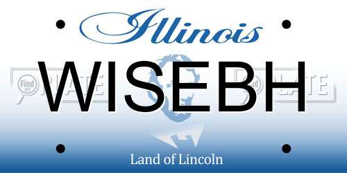 WISEBH Illinois License Plate