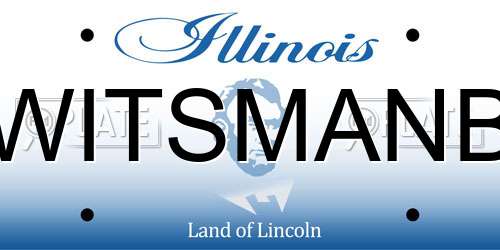 WITSMANB Illinois License Plate
