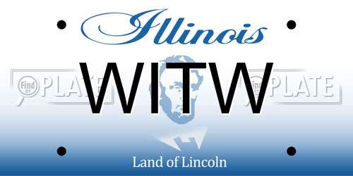 WITW Illinois License Plate