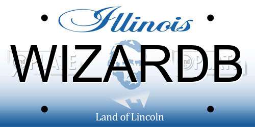 WIZARDB Illinois License Plate