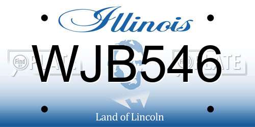 WJB546 Illinois License Plate