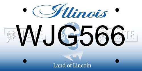 WJG566 Illinois License Plate