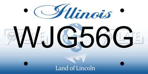 WJG56G Illinois License Plate