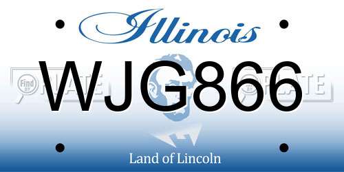 WJG866 Illinois License Plate
