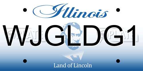 WJGLDG1 Illinois License Plate