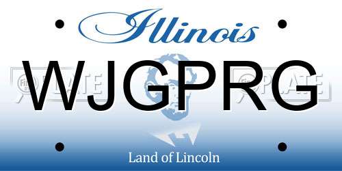 WJGPRG Illinois License Plate
