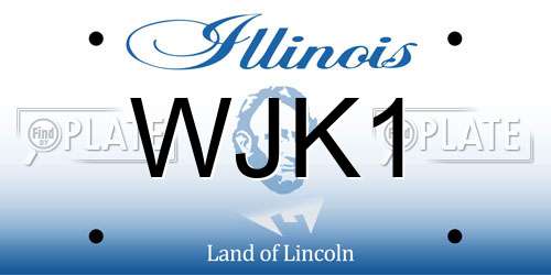 WJK1 Illinois License Plate