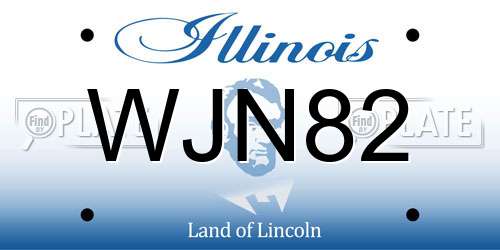 WJN82 Illinois License Plate