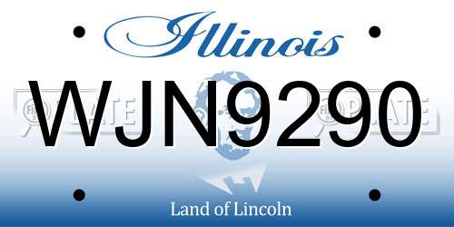 WJN9290 Illinois License Plate