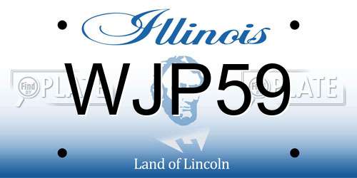 WJP59 Illinois License Plate
