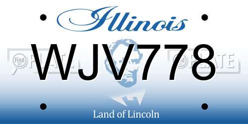 WJV778 Illinois License Plate