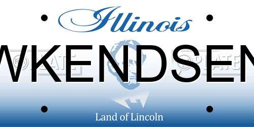WKENDSEN Illinois License Plate
