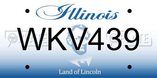 WKV439 Illinois License Plate
