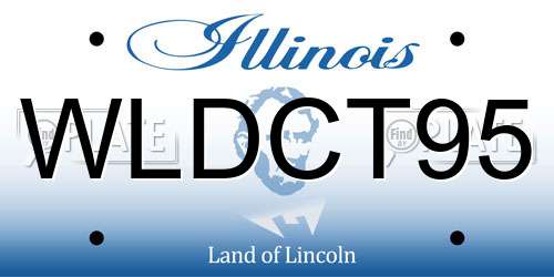 WLDCT95 Illinois License Plate