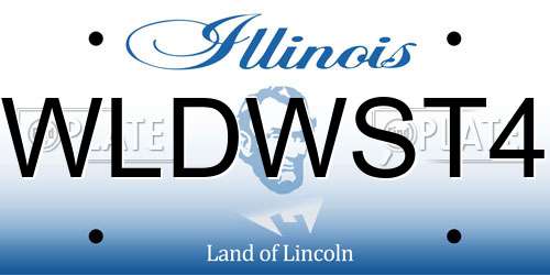 WLDWST4 Illinois License Plate