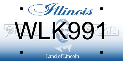 WLK991 Illinois License Plate