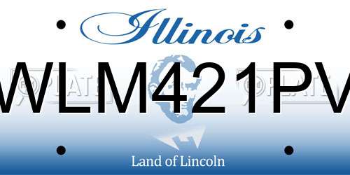 WLM421PV Illinois License Plate