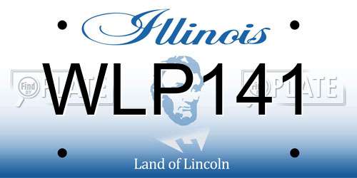 WLP141 Illinois License Plate