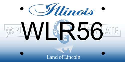 WLR56 Illinois License Plate