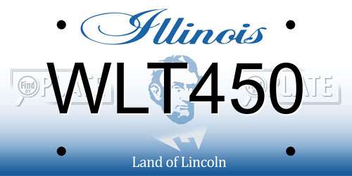WLT450 Illinois License Plate
