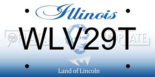 WLV29T Illinois License Plate
