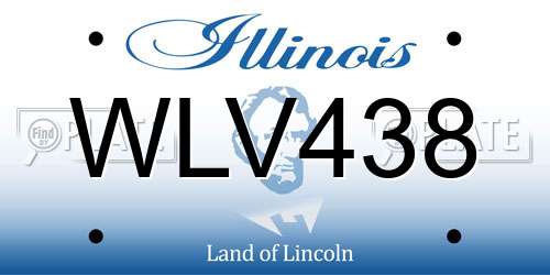 WLV438 Illinois License Plate