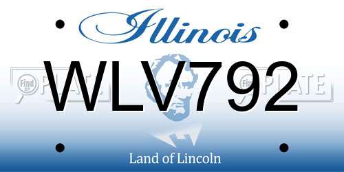 WLV792 Illinois License Plate